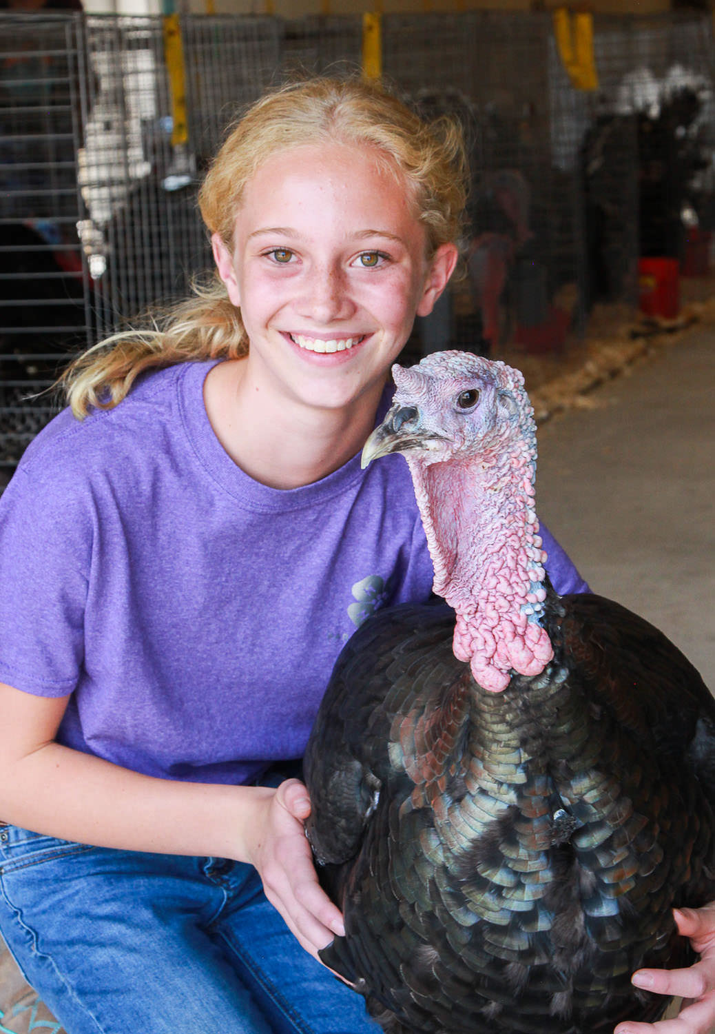 Girl and Turkey